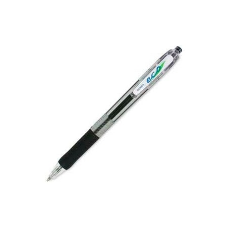 Zebra Pen Zebra Jimnie Clip ECO Ballpoint Retractable Pen, 1.0mm, Smoke Barrel, Black Ink, Dozen 22510